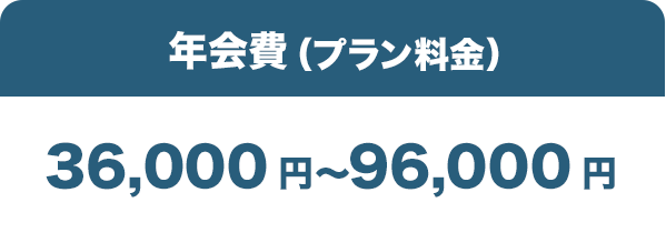 年会費（プラン料金）36,000円〜96,000円